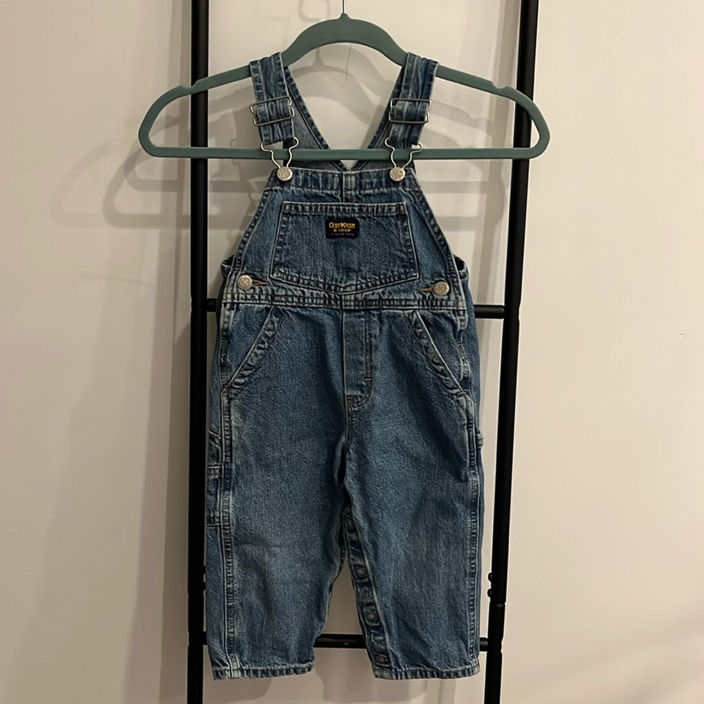 Vintage OshKosh B'gosh Denim Overalls Blue Cotton Kids Size 2T